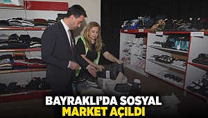 Bayraklı'da sosyal market açıld