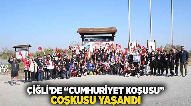 Çiğli’de ‘Cumhuriyet Koşusu’ coşkusu yaşandı