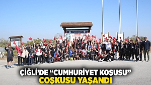 Çiğli’de ‘Cumhuriyet Koşusu’ coşkusu yaşandı