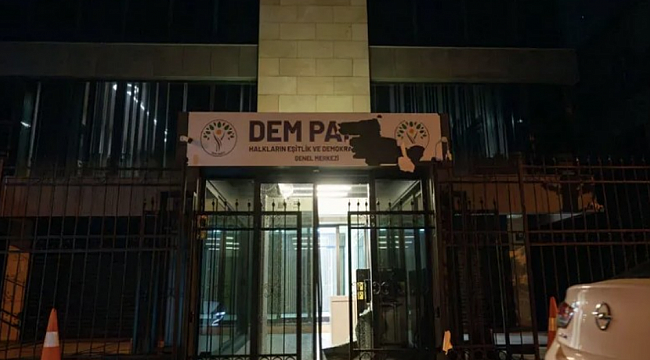 DEM Parti Genel Merkezi'ne taşlı saldırı: 1 kişi gözaltına alındı