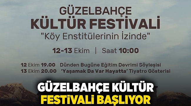 Güzelbahçe Kültür Festivali başlıyor