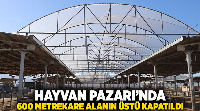 Hayvan Pazarı’nda 600 metrekare alanın üstü kapatıldı