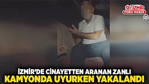 İzmir'de cinayetten aranan zanlı, kamyonda uyurken yakalandı