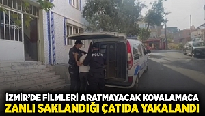 İzmir'de filmleri aratmayacak kovalamaca: Zanlı saklandığı çatıda yakalandı