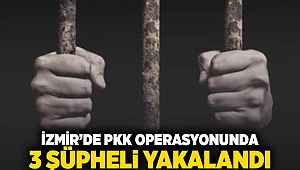 İzmir' de pkk operasyonunda 3 şüpheli yakalandı