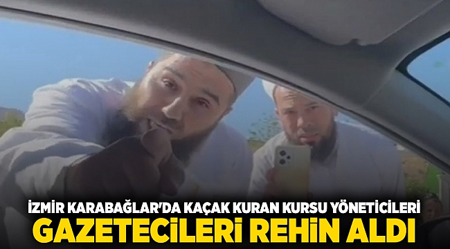 İzmir Karabağlar'da kaçak kuran kursu yöneticileri gazetecileri rehin aldı