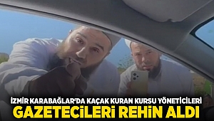 İzmir Karabağlar'da kaçak kuran kursu yöneticileri gazetecileri rehin aldı