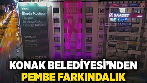 Konak Belediyesi’nden pembe farkındalık