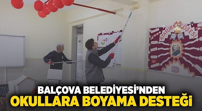 Balçova Belediyesi’nden okullara boyama desteği