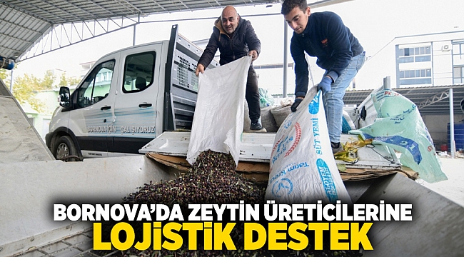 Bornova’da zeytin üreticilerine lojistik destek