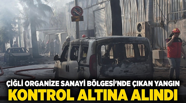 Çiğli Organize Sanayi Bölgesi'nde çıkan yangın kontrol altına alındı