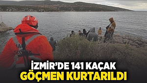 İzmir'de 141 kaçak göçmen kurtarıldı