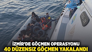 İzmir’de göçmen operasyonu: 40 düzensiz göçmen yakalandı!