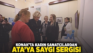 Konak’ta kadın sanatçılardan Ata’ya Saygı sergisi