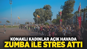 Konaklı kadınlar açık havada zumba ile stres attı