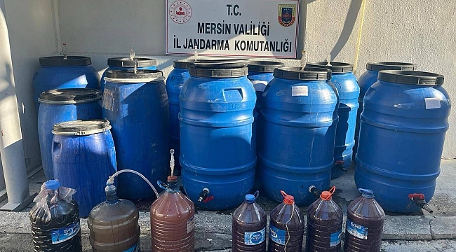 Mersin'de 3 ton sahte içki ele geçirildi