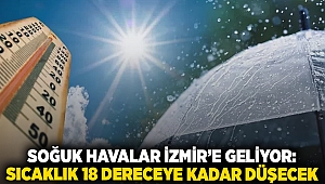 Soğuk havalar İzmir’e geliyor: Sıcaklık 18 dereceye kadar düşecek