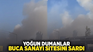 Yoğun dumanlar Buca Sanayi Sitesi’ni sardı