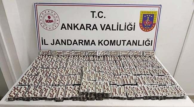 Ankara'da 7 bin 650 uyuşturucu hap ele geçirildi