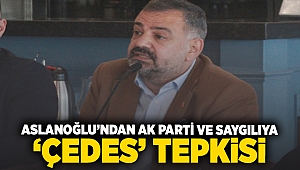 Aslanoğlu'ndan AK Parti'ye ve Saygılı'ya 'ÇEDES' tepkisi