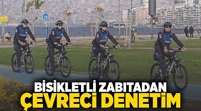 Bisikletli zabıtadan çevreci denetim