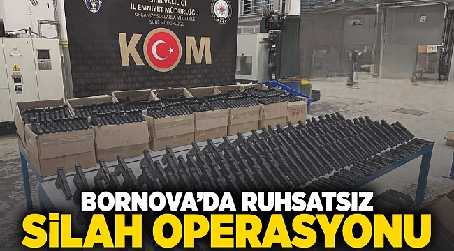 Bornova’da ruhsatsız silah operasyonu