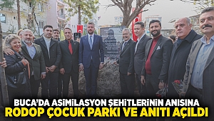 Buca’da asimilasyon şehitlerinin anısına Rodop Çocuk Parkı ve Anıtı açıldı