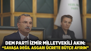 DEM Parti İzmir Milletvekili Akın: 