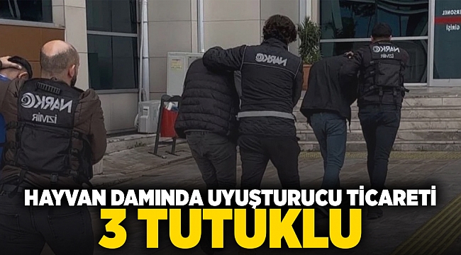 Hayvan damında uyuşturucu ticareti: 3 tutuklu