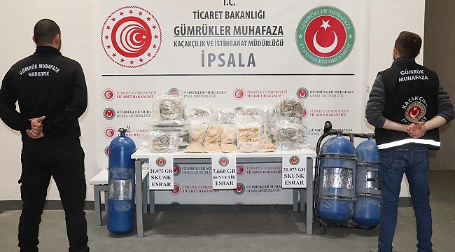 İpsala ve Esendere gümrük kapılarında 493 kilogram uyuşturucu ele geçirildi