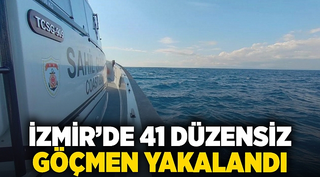 İzmir'de 41 düzensiz göçmen yakalandı