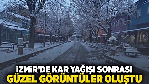 İzmir'de kar yağışı sonrası güzel görüntüler oluştu