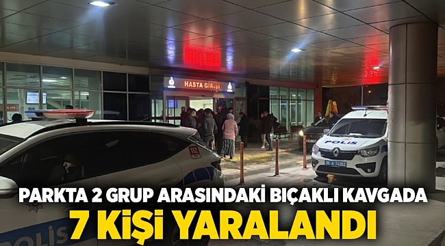 Parkta 2 grup arasındaki bıçaklı kavgada 7 kişi yaralandı