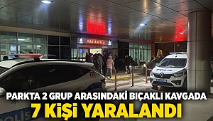 Parkta 2 grup arasındaki bıçaklı kavgada 7 kişi yaralandı