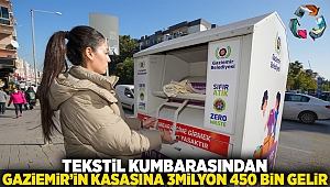 Tekstil kumbarasından Gaziemir’in kasasına 3 milyon 450 bin lira gelir