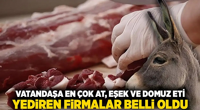 Vatandaşa en çok at, eşek ve domuz eti yediren firmalar belli oldu