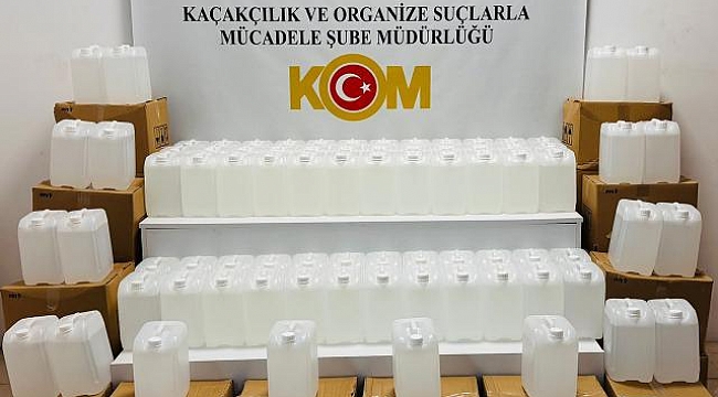 3,5 ton sahte içki üretiminde kullanılabilecek etil alkol ele geçirildi