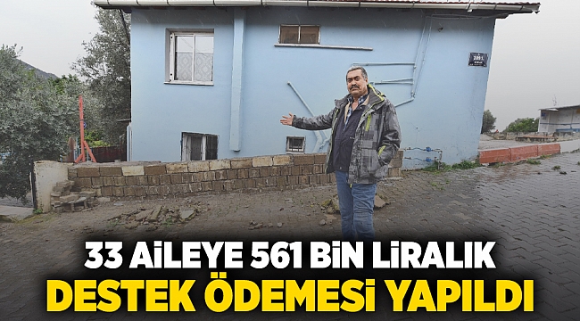 33 aileye 561 bin liralık destek ödemesi yapıldı