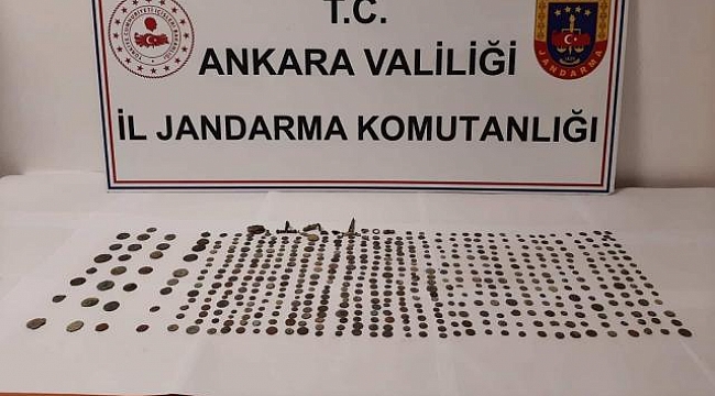 Ankara'da 530 obje ve sikke ele geçirildi