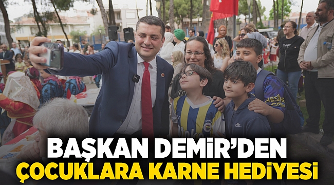 Başkan Demir'den çocuklara karne hediyesi