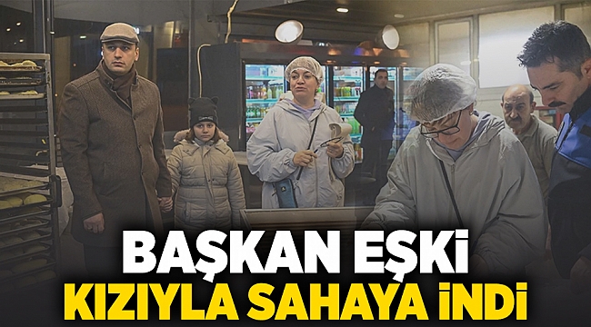 Başkan Eşki kızıyla sahaya indi