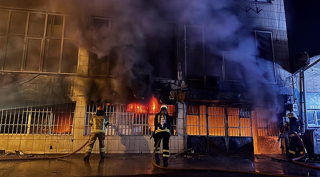 Bursa'da tekstil atölyesinde yangın