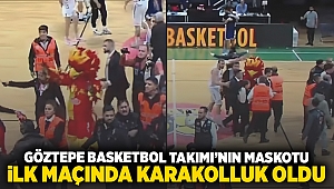 Göztepe Basketbol Takımı'nın maskotu ilk maçında karakolluk oldu