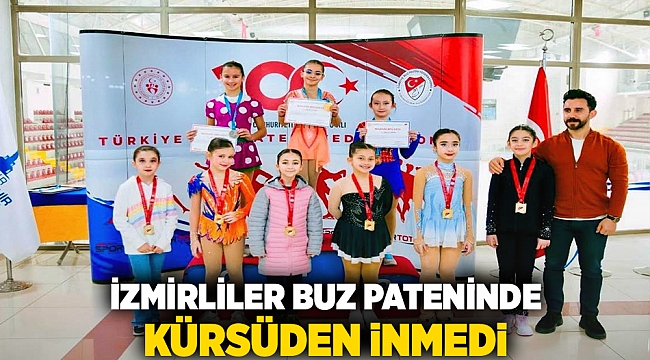 İzmirliler buz pateninde kürsüden inmedi