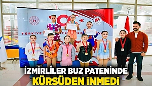 İzmirliler buz pateninde kürsüden inmedi