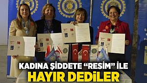 Kadına şiddete “resim” ile hayır dediler