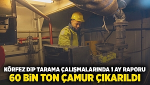 Körfez dip tarama çalışmalarında 1 ay raporu 60 bin ton çamur çıkarıldı 