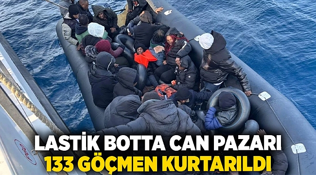 Lastik botta can pazarı... 133 göçmen kurtarıldı