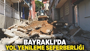 Bayraklı’da yol yenileme seferberliği