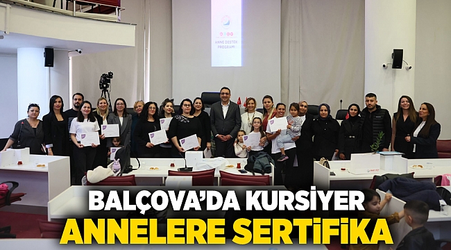 Balçova’da kursiyer annelere sertifika